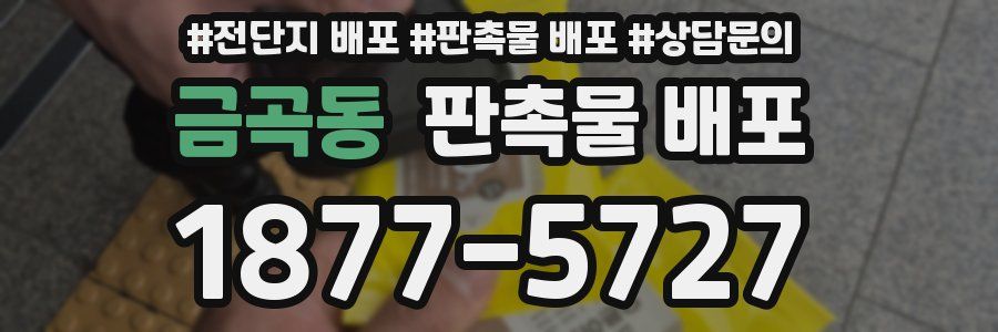 금곡동 판촉물 배포