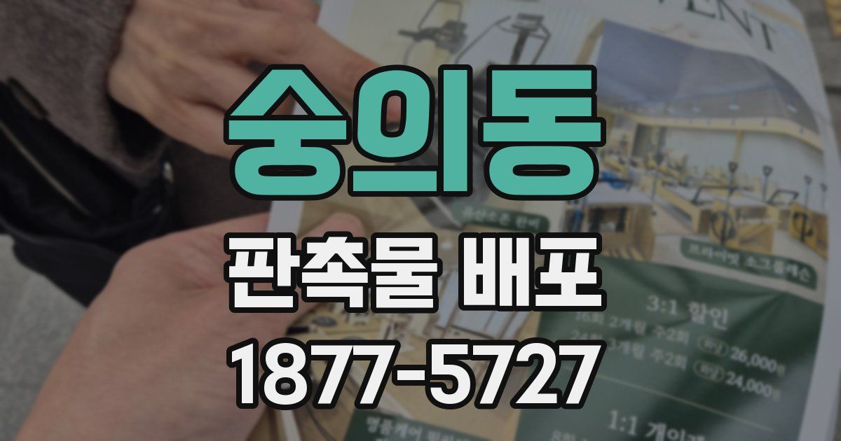 숭의동 판촉물 배포