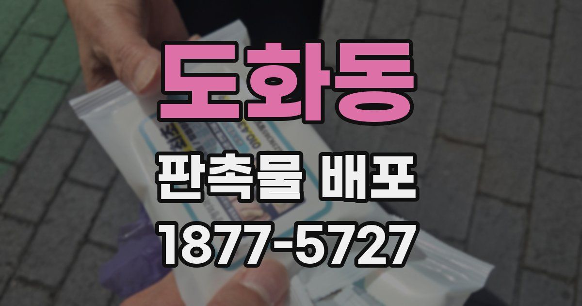 도화동 판촉물 배포
