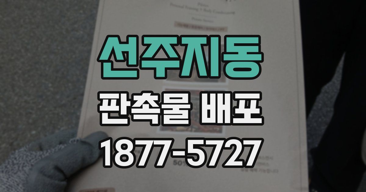선주지동 판촉물 배포