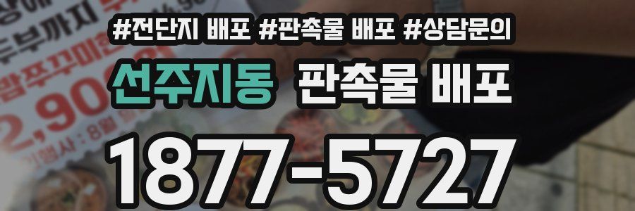 선주지동 판촉물 배포