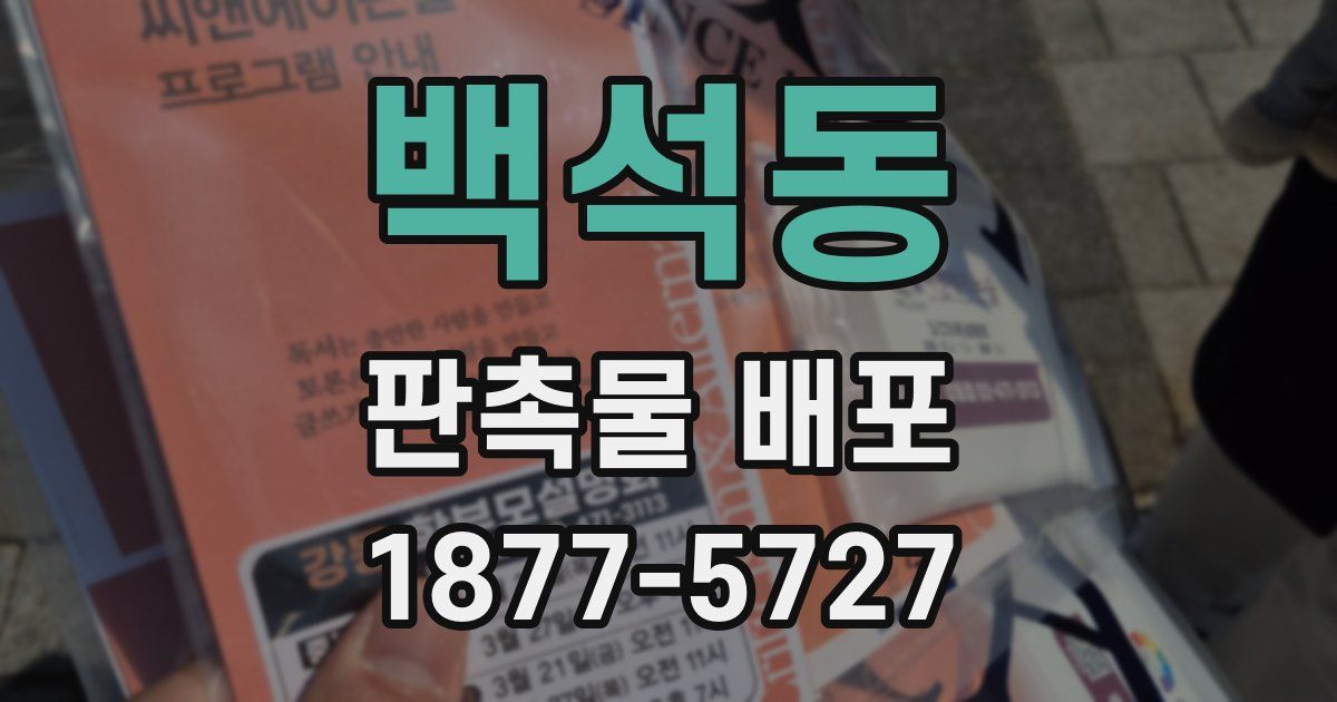 백석동 판촉물 배포