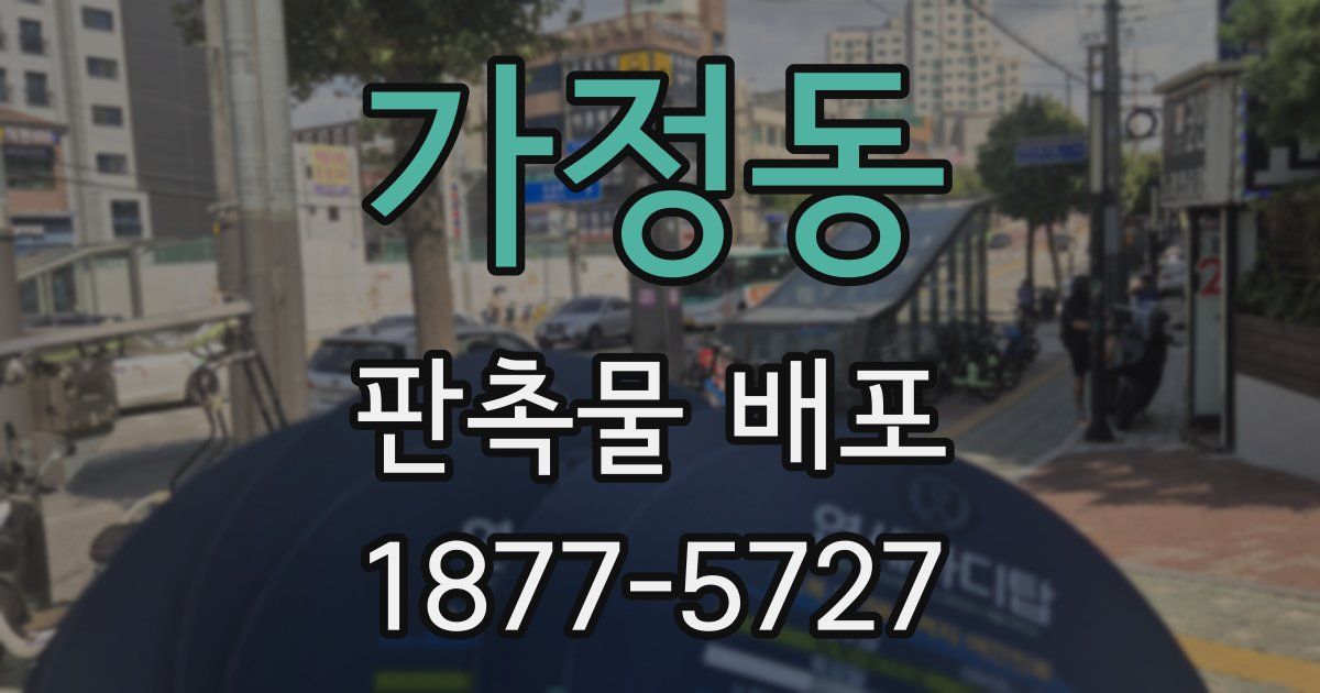 가정동 판촉물 배포