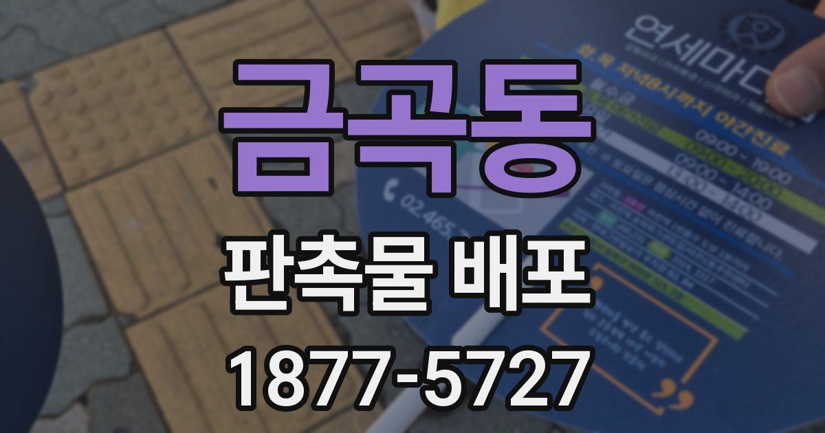 금곡동 판촉물 배포