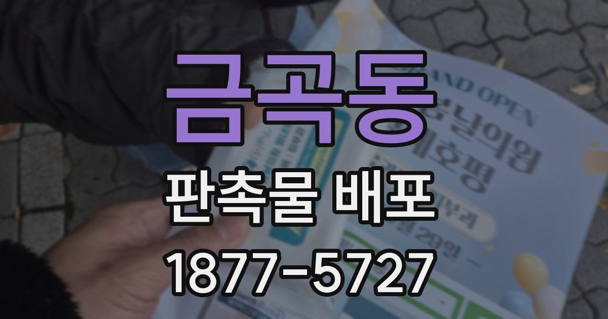 금곡동 판촉물 배포