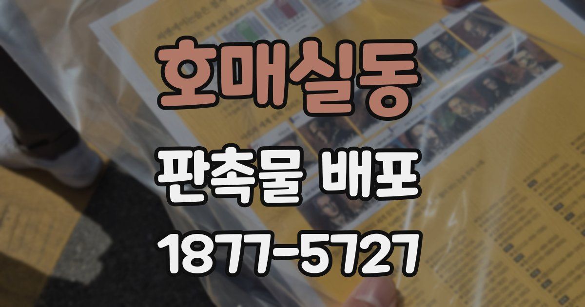호매실동 판촉물 배포
