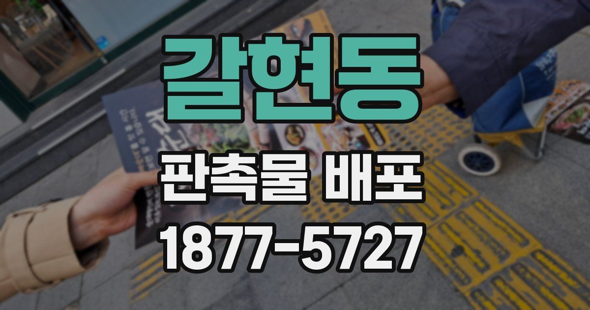 갈현동 판촉물 배포
