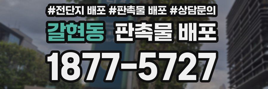 갈현동 판촉물 배포