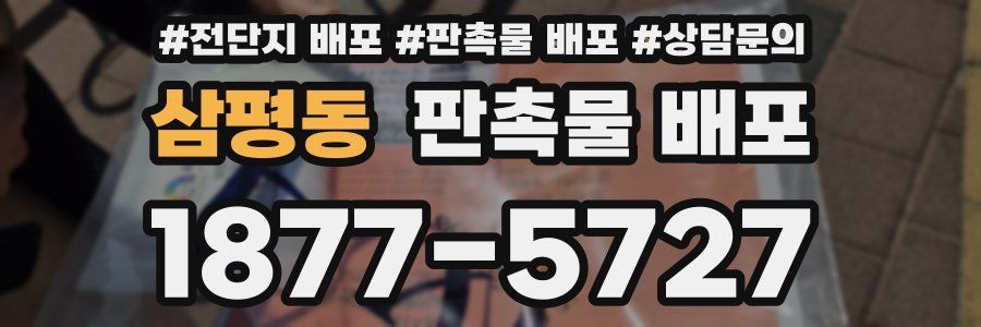 삼평동 판촉물 배포
