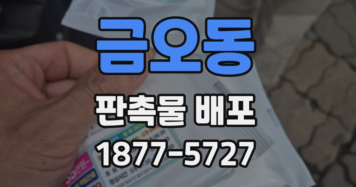 금오동 판촉물 배포