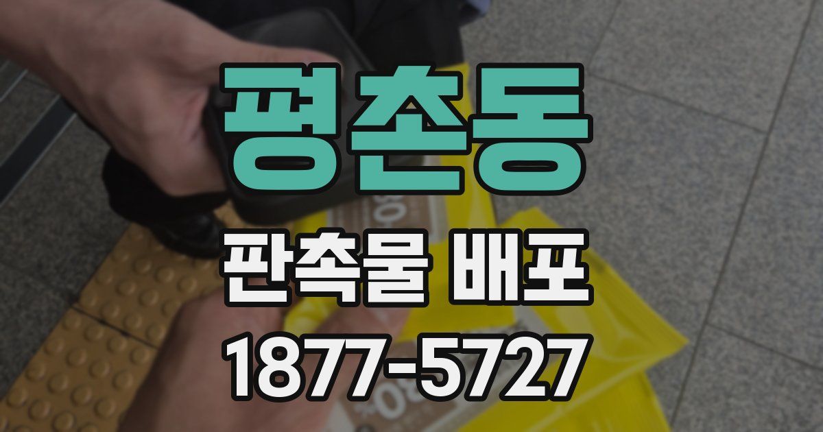 평촌동 판촉물 배포