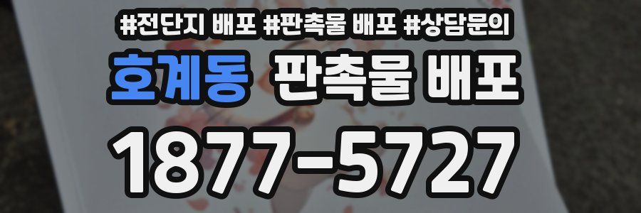 호계동 판촉물 배포