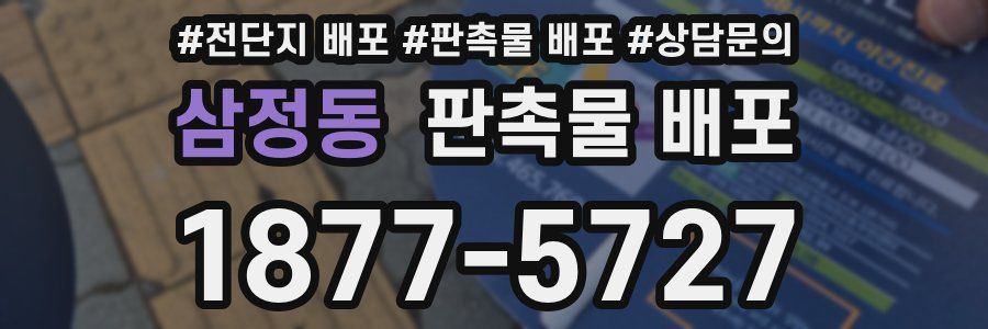 삼정동 판촉물 배포