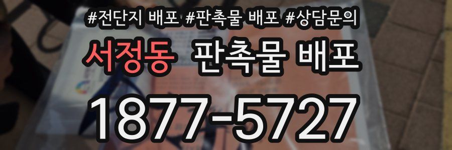 서정동 판촉물 배포
