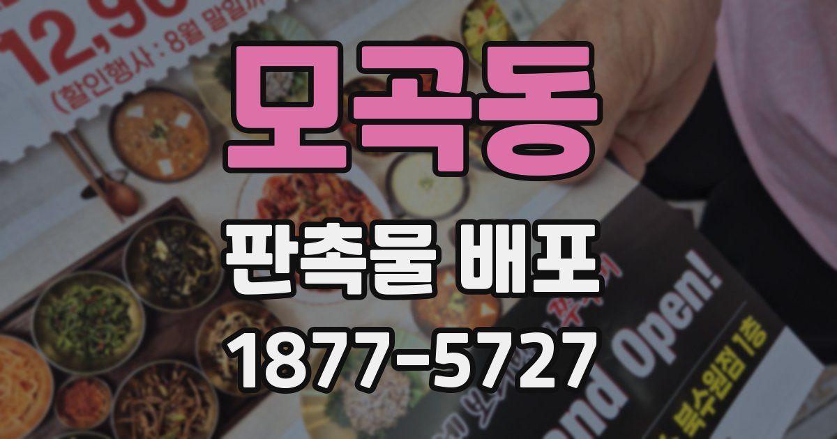 모곡동 판촉물 배포