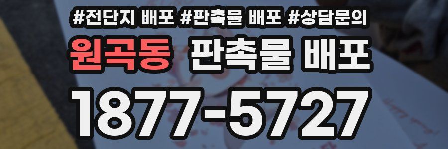 원곡동 판촉물 배포