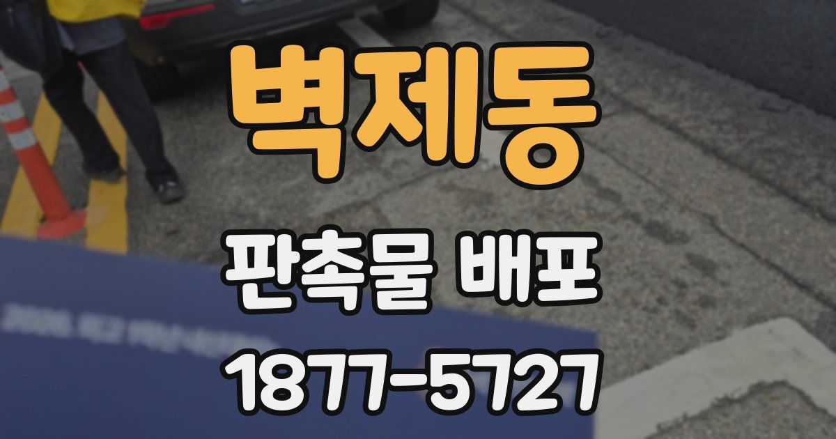 벽제동 판촉물 배포