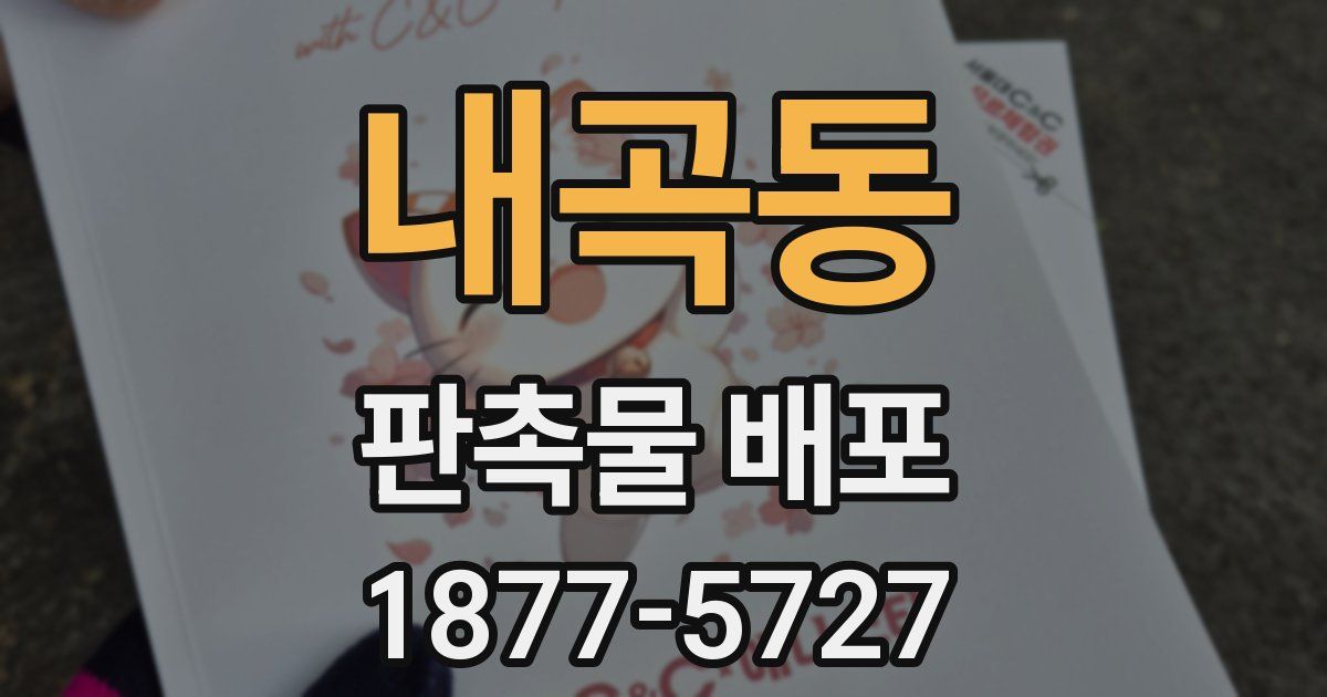 내곡동 판촉물 배포