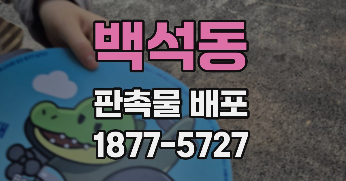 백석동 판촉물 배포