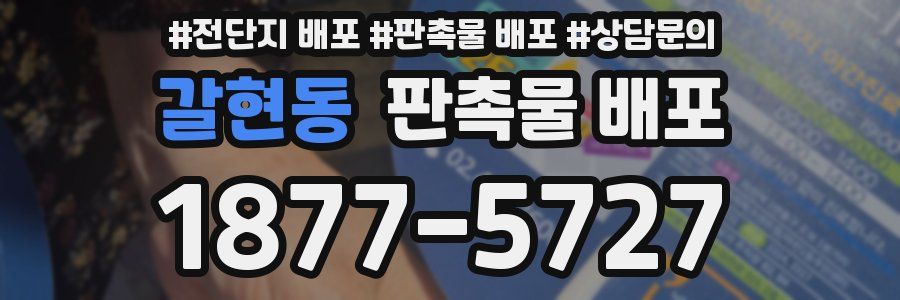갈현동 판촉물 배포