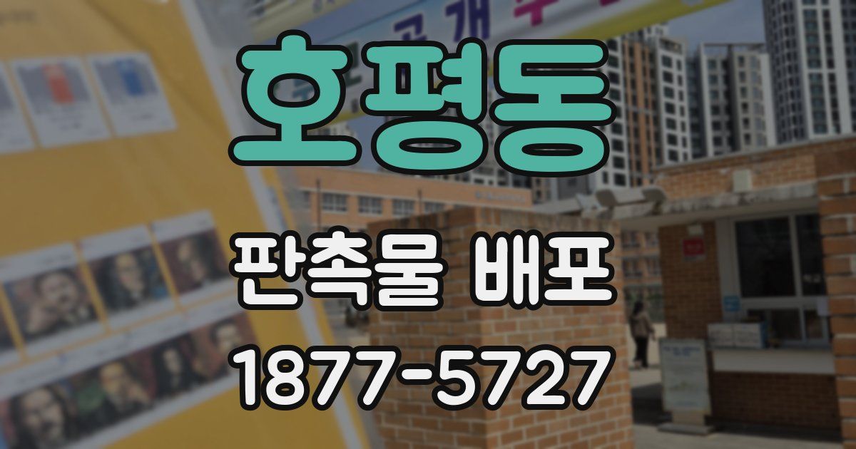 호평동 판촉물 배포