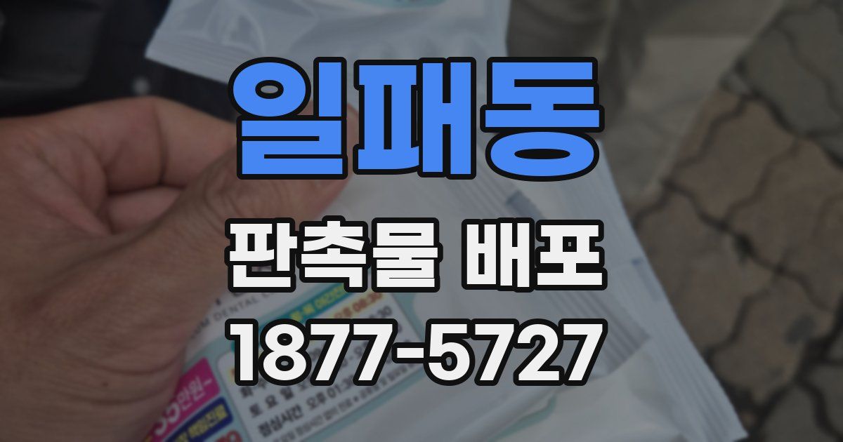 일패동 판촉물 배포