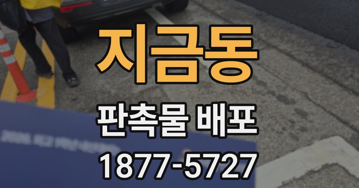 지금동 판촉물 배포