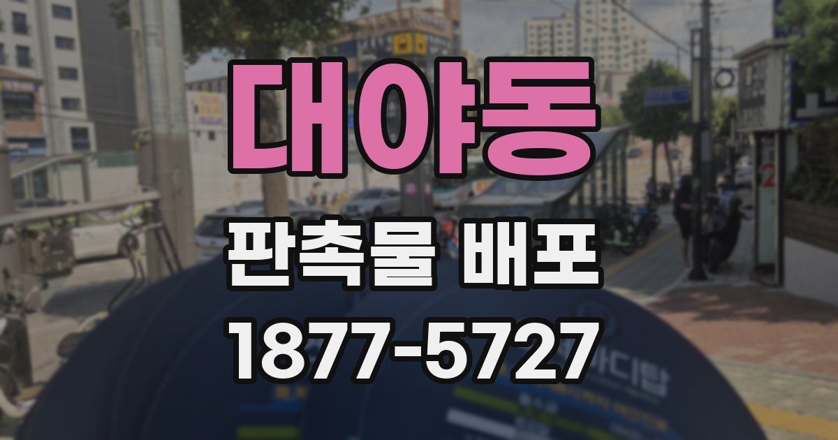 대야동 판촉물 배포