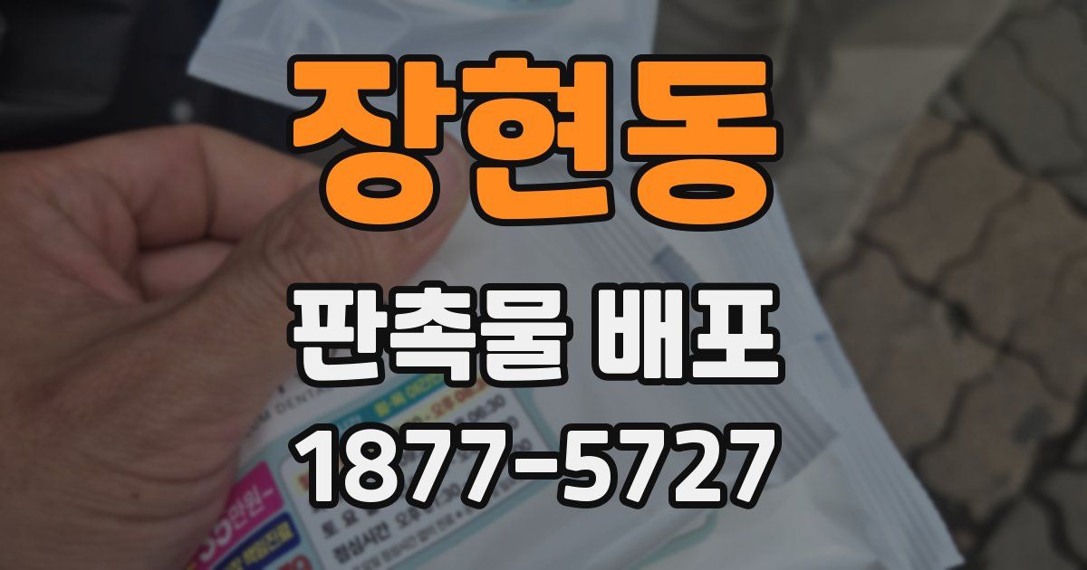 장현동 판촉물 배포