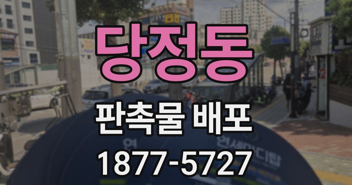 당정동 판촉물 배포