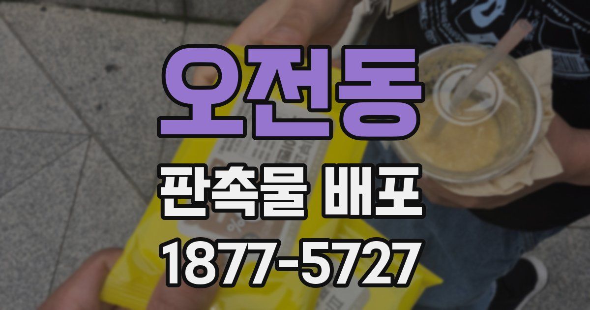 오전동 판촉물 배포