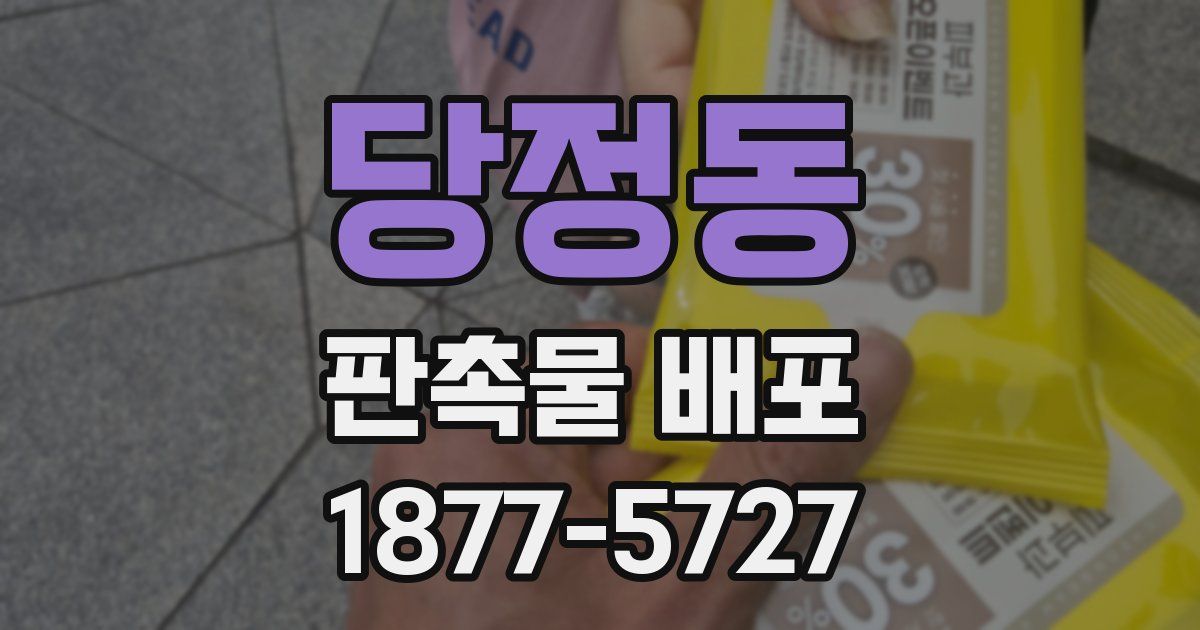 당정동 판촉물 배포