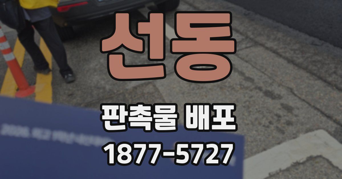 선동 판촉물 배포