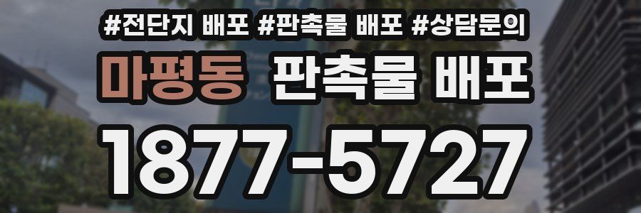 마평동 판촉물 배포