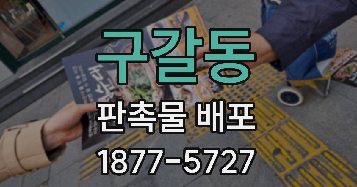 구갈동 판촉물 배포