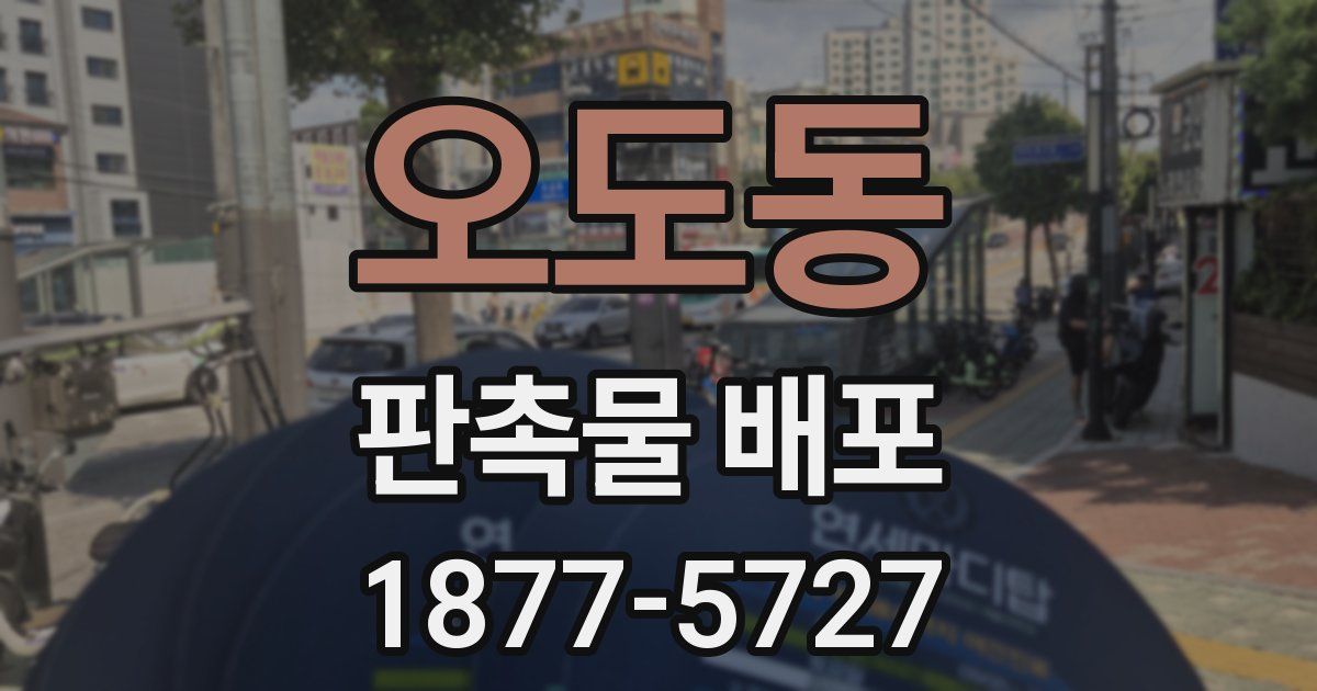오도동 판촉물 배포