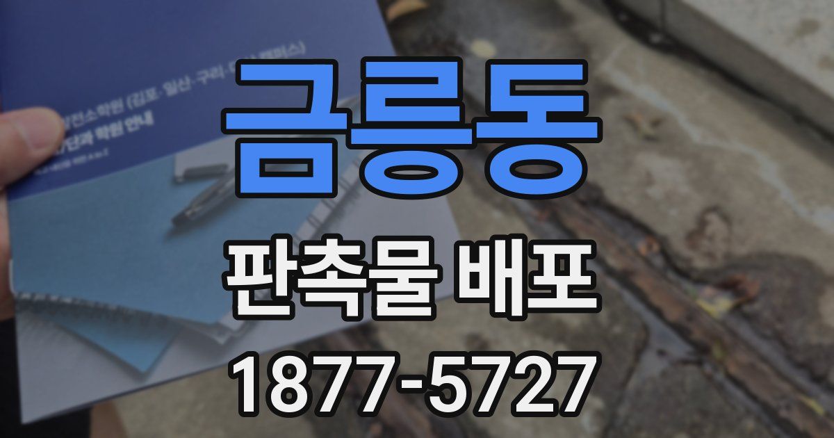 금릉동 판촉물 배포