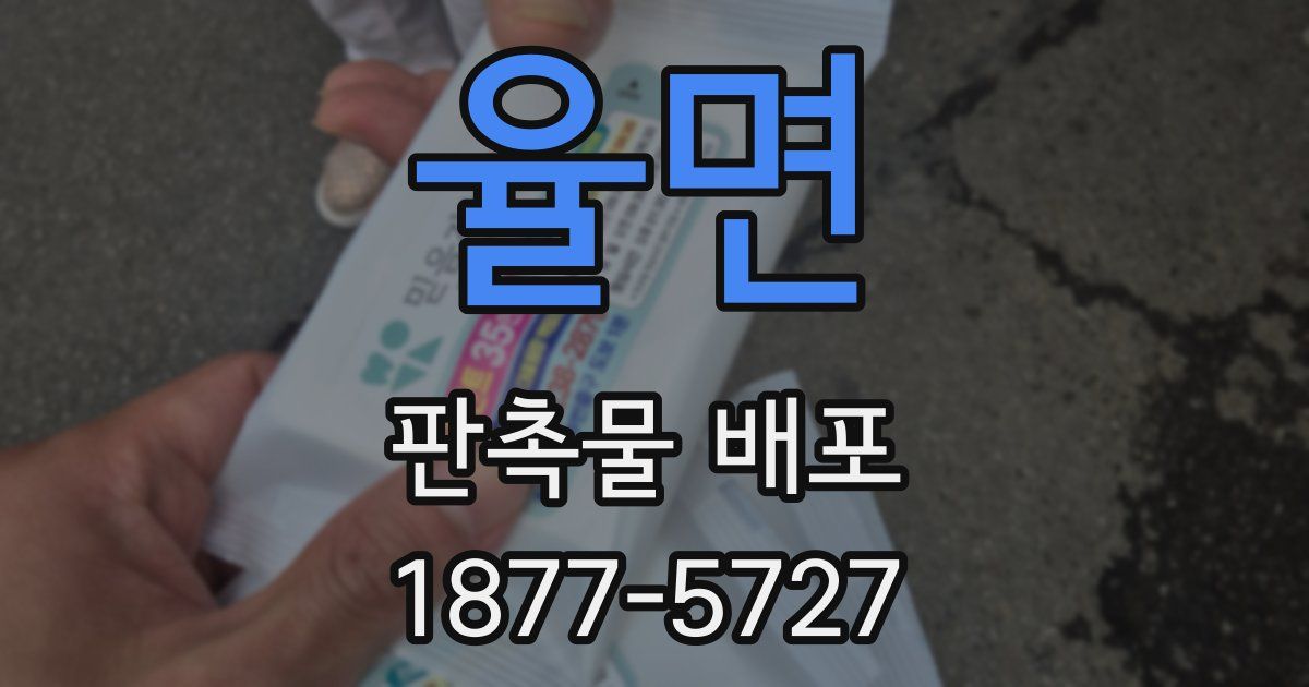 율면 판촉물 배포