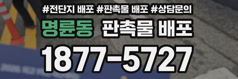 명륜동 판촉물 배포