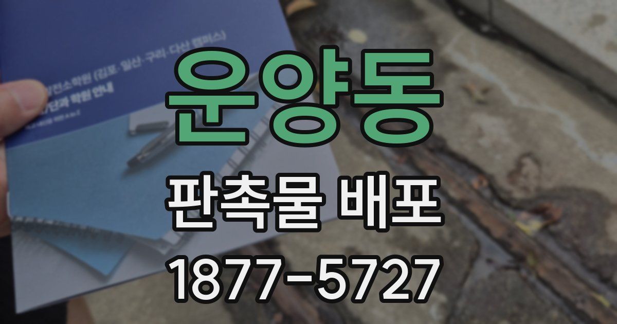 운양동 판촉물 배포
