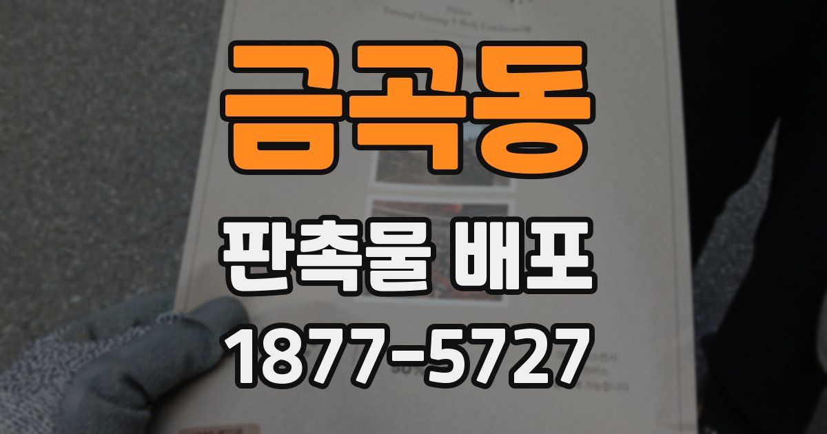 금곡동 판촉물 배포