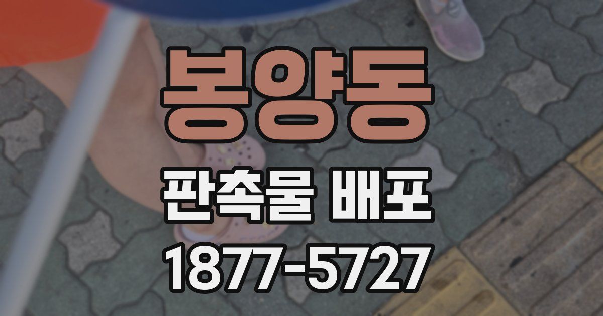 봉양동 판촉물 배포