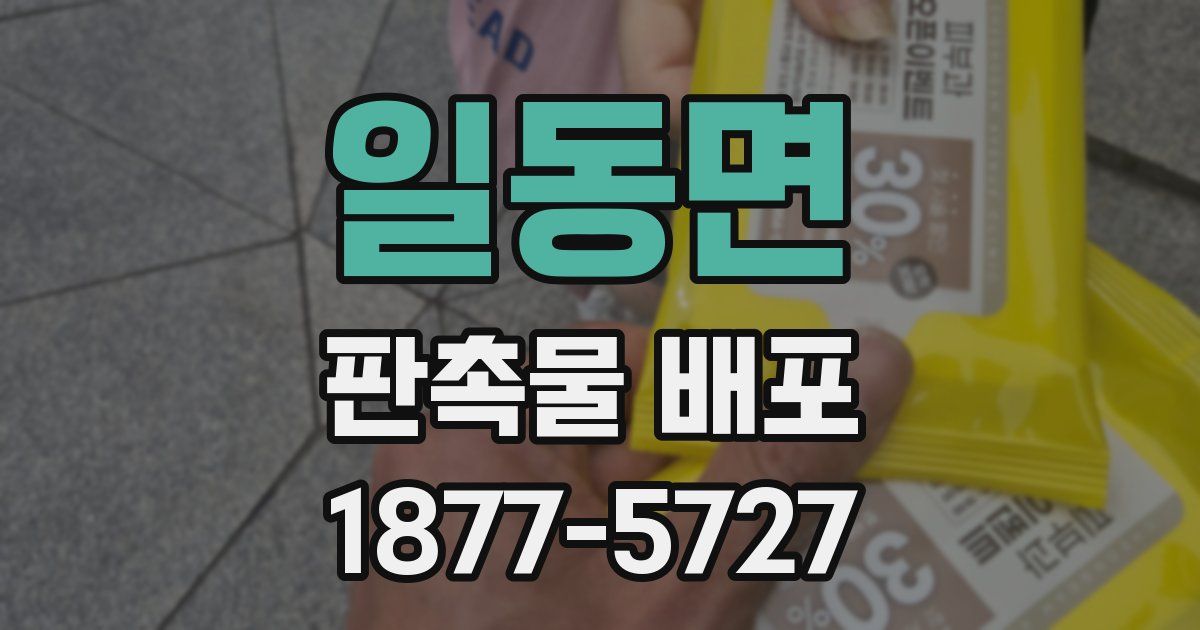 일동면 판촉물 배포