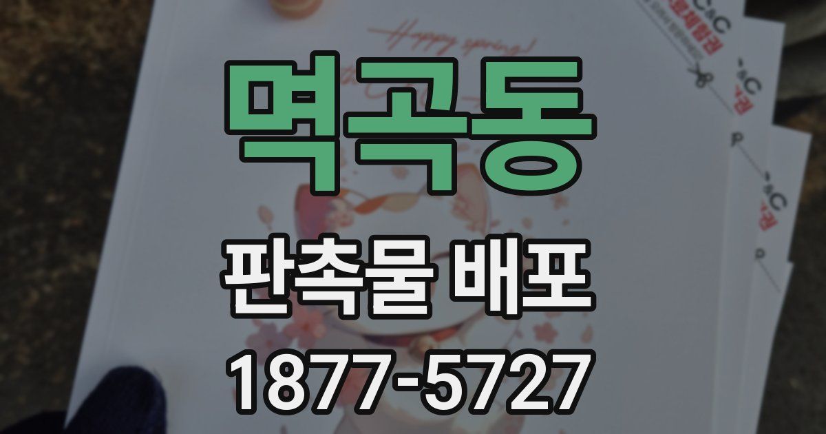 멱곡동 판촉물 배포