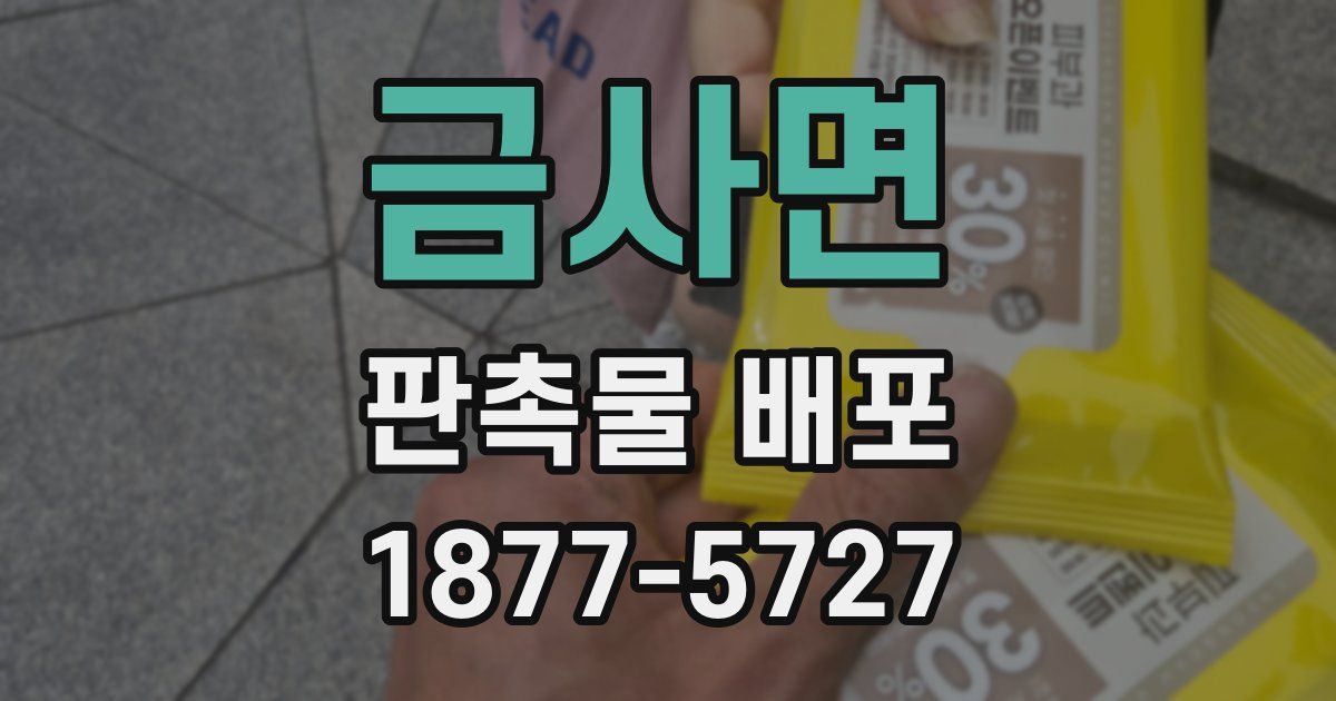 금사면 판촉물 배포