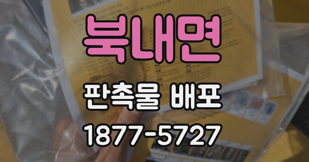 북내면 판촉물 배포