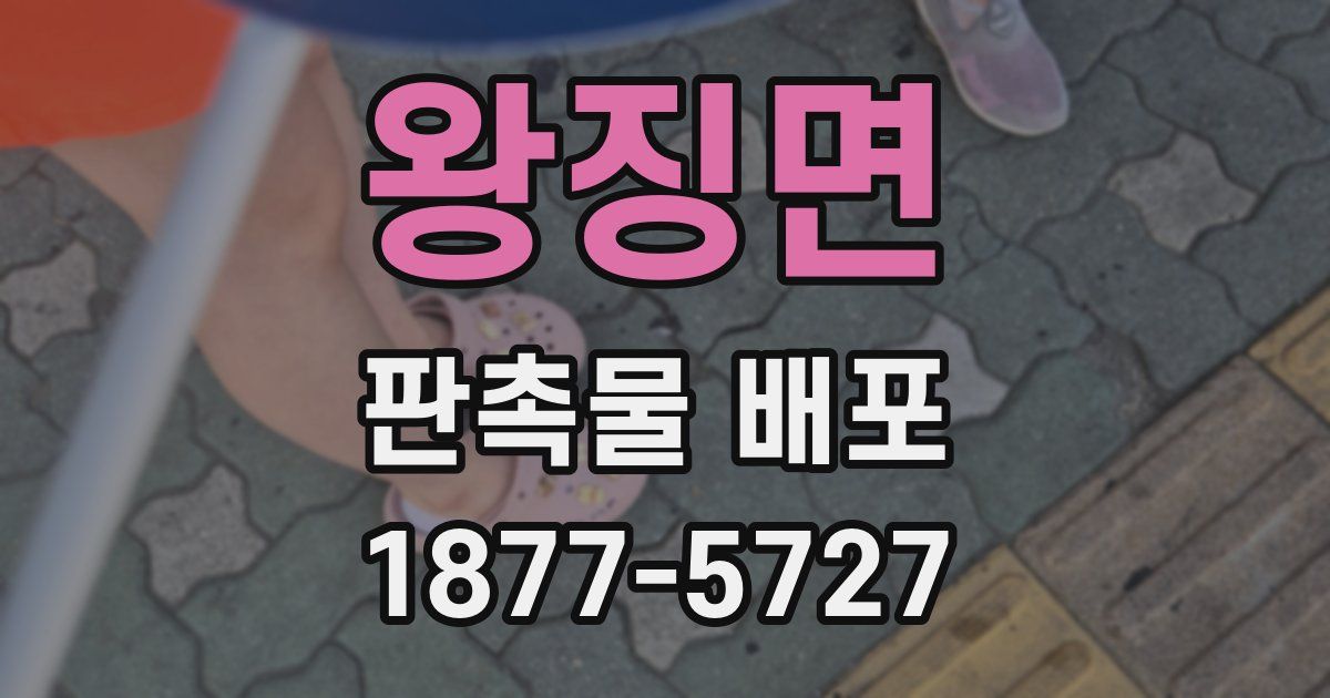 왕징면 판촉물 배포