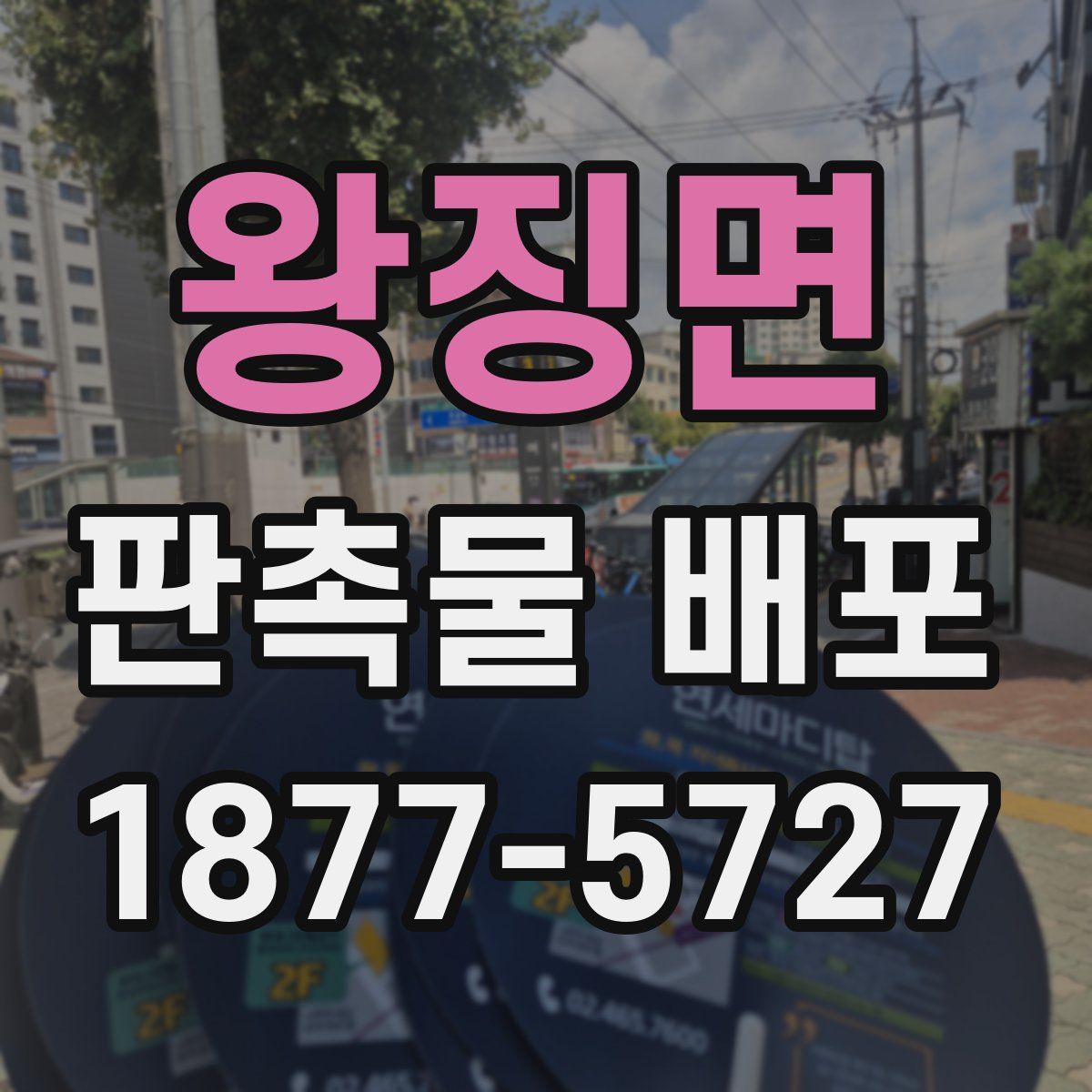 왕징면 판촉물 배포