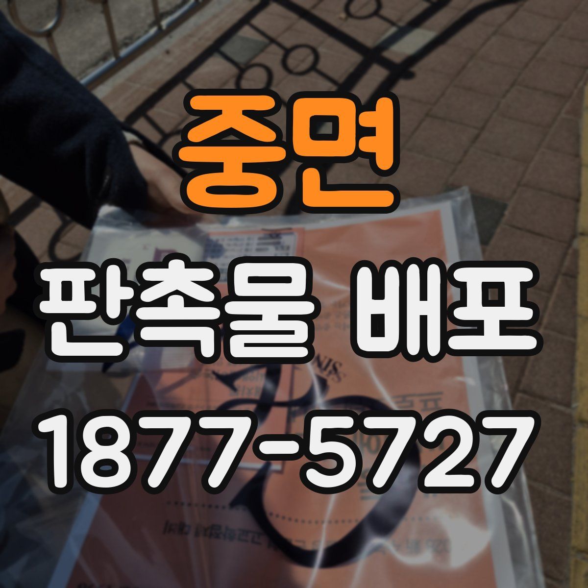 중면 판촉물 배포