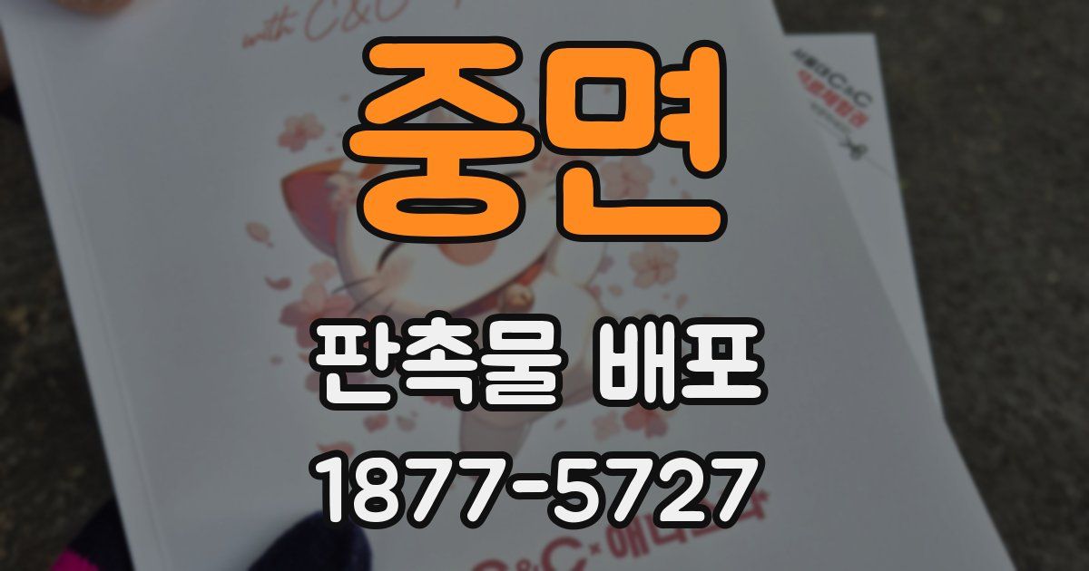 중면 판촉물 배포